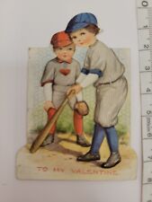 Antique Baseball Valentine Card Standee USA picture