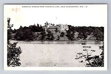 Oconomowoc WI-Wisconsin, Nashotah Mission From Lake, Vintage c1945 Postcard picture