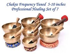 5-10 inches diameter singing bowl set of 7-Tibetan singing bowl set with mallet  picture
