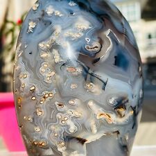 902g Large Exquisite Totem Pattern Dendritic Agate Crystal Palm Stone Specimen picture