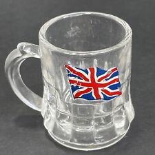 World War 2 WWII Era British Union Jack 1 oz Naval Shot Glass Vintage 1940's WW2 picture