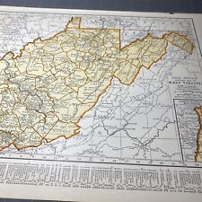 1940's West Virginia atlas Map Vintage before end of WW2 picture