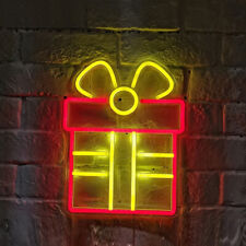 LED Christmas Neon Light Gift Package Sign Dimmable Home Room Bedroom Wall Decor picture