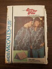 Mccall's Vintage Carefree Pattern 4428  1975  Misses or Mens Shirt & Bonus Tent picture