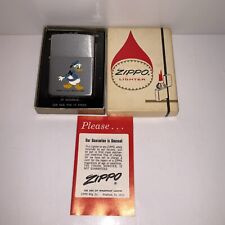 Vintage Zippo 1972 Donald Duck, Walt Disney Productions Lighter with Box Insruc picture