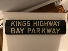 NY NYC SUBWAY ROLL SIGN KINGS HIGHWAY OCEAN BAY PARKWAY BENSONHURST BROOKLYN ART picture