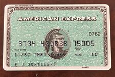 AMERICAN EXPRESS Credit Card green expired in 1987 vintage prop AmEx picture