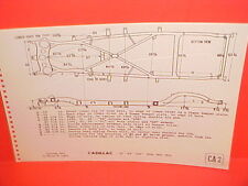 1950 1951 1952 CADILLAC 61 62 CONVERTIBLE 60 SPECIAL SEDAN FRAME DIMENSION CHART picture