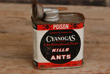 Vintage Cyanogas Ant Killer Empty Can Tin Rare American Cyanamid Chemical Co picture