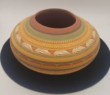 Native American Seed  Pot, designed,etched,painted By Susie Charlie REDUCED 30% picture