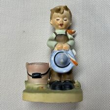 VTG Erich Stauffe Like Every Day Figurine Boy Praying Holding Hat Bucket picture