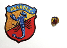 Abarth & C Scorpion Shield Logo Embroidered Patch and Pin Automotive  picture