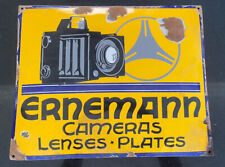 RARE ERNEMANN CAMERA GERMANY ENAMEL PORCELAIN SIGN EARLY 1900’s picture