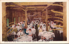 c1920's Hotel Taneycomo Rockaway Beach MO Dining Tree Posts Period Hair Clothes picture