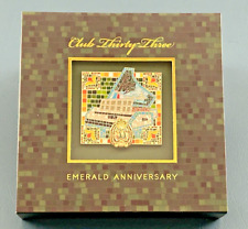 Disneyland Club 33 Emerald 55th Anniversary Harp Pin LE 1000 New in Box picture