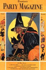 1928 HALLOWEEN PUMPKIN PARTY HOLIDAY WITCH BLACK CAT CLOWN ART POSTER 318609 picture