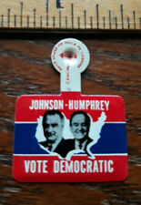 1964 Johnson Humphrey president campaign political election photo pin button picture