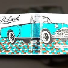 Packard Motor Car Match Book 1953 Caribbean Advertising Silver Blue Foiled Full picture