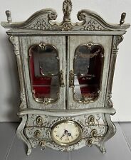 COMPLETE VTG French Style Heirloom Musical Ballerina Jewelry Box W/ Clock NEW picture