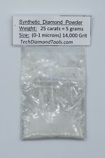 Diamond Micron Powder 14.000 Grit Mesh (0-1 Micron), Weight = 25 Carat = 5 Grams picture