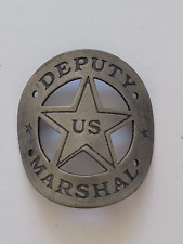 Collectable Western Deputy US Marshal Gun Butt Old West Gun Butt Tag Grip Badge picture