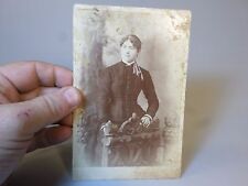Cabinet Card Photo Photograph  Young Lady woman    Geneseo IL Illinois picture