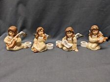Goebel Weihnacht Christmas Angel Vtg Candle Holder Figurine set of 4 picture
