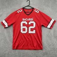 Bacardi 62 Rum Football Jersey Adult Extra Large Red Short Sleeve Liquor Adult picture