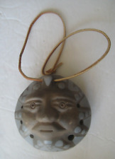 Folk Art Clay Whistle Flute Signed Guerrero Chile Sun Face Hand Painted Necklace picture