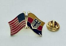 USA - GERMANY Eagle FRIENDSHIP CROSSED FLAGS LAPEL PIN - NEW COUNTRY PIN picture