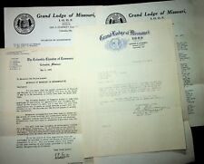 1927 1928 I.O.O.F. Odd Fellows Lodge Columbia MO Missouri Letters picture