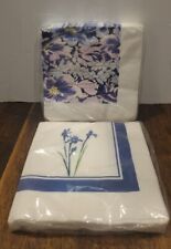 Vintage Blue White Floral Paper Napkins New Coordinating Set Of 2 Luncheon 58pcs picture