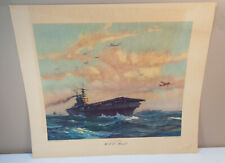 1942 Gordon Grant USS HORNET 17x20 Litho Northern Pump Co. Collection picture