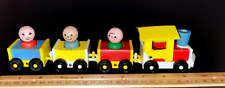 Vintage RARE Fisher Price Little People # 719 Wooden Train Choo-Choo picture