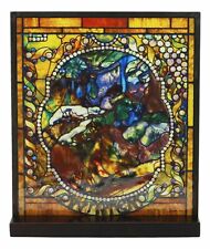 Ebros Louis Comfort Tiffany Four Seasons (Winter) Stained Glass With Base picture