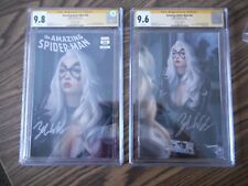 🔥 2 AMAZING SPIDER-MAN #26 CGC SS 9.8/9.6  BLACK CAT VIRGIN/TRADE VARIANTS🔥WOW picture