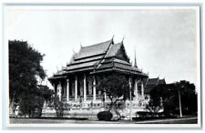 c1930's Random Temple Street Scene View Malaysia RPPC Photo Unposted Postcard picture