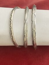 3 sterling silver .925 Vintage Native American cuff bracelet Lot Stamped picture