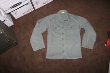 Nice late 50's early 60's USAF gray cotton sateen fatigue shirt XS small picture