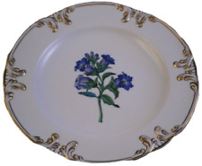 Antique Mid 19thC Schlaggenwald Porcelain Floral Plate Porzellan Teller German E picture