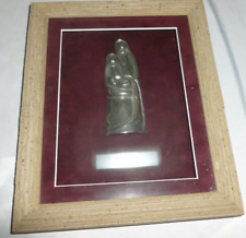 RARE Veda Wyatt Framed Family Sculpture Pewter Statue Figurine 10x12