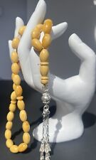 Eggyolk Natural Antique Amber Tesbih, Prayer Beads, Rosary picture