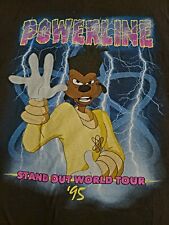 Vintage Disney Powerline 1995 Stand Out World Tour Shirt Adult Small Goofy Movie picture