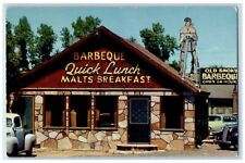 William Arizona AZ Postcard Old Smokey Barbeque Restaurant Exterior c1940's Cars picture