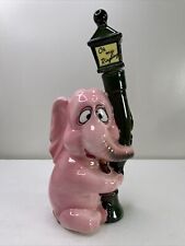 1950s Vintage Drunk Pink Elephant Ceramic Liquor Decanter picture