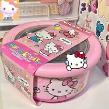 Sanrio Hello Kitty Stainless Steel Ramen Bowl With Lid Cute Large Instant Noodle picture