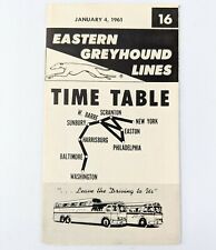 Eastern Greyhound 1961  16 Time Tables New York to Washington picture