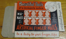 1936 NU-NAILS Artificial Finger Nails Box with some nails, vintage antique rare picture