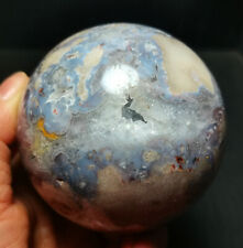 RARE 584g Natural Colorful Agate Crystal Quartz Sphere Ball Healing WD1231 picture
