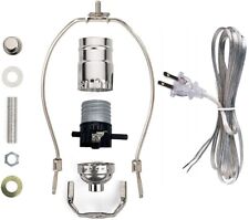 Silver Finish Make-A-Lamp Kit With All Parts & Instructions for DIY Lamp Repair picture
